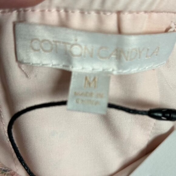 COTTON CANDY LA Pink Floral Satin Slip Mini Dress US M - Picture 7 of 7